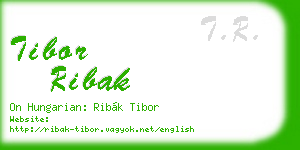 tibor ribak business card